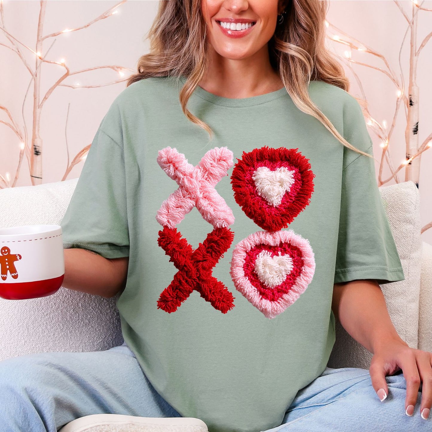 Crochet Valentine Day DTF Premade Gangsheet 15 Youth Size Transfers