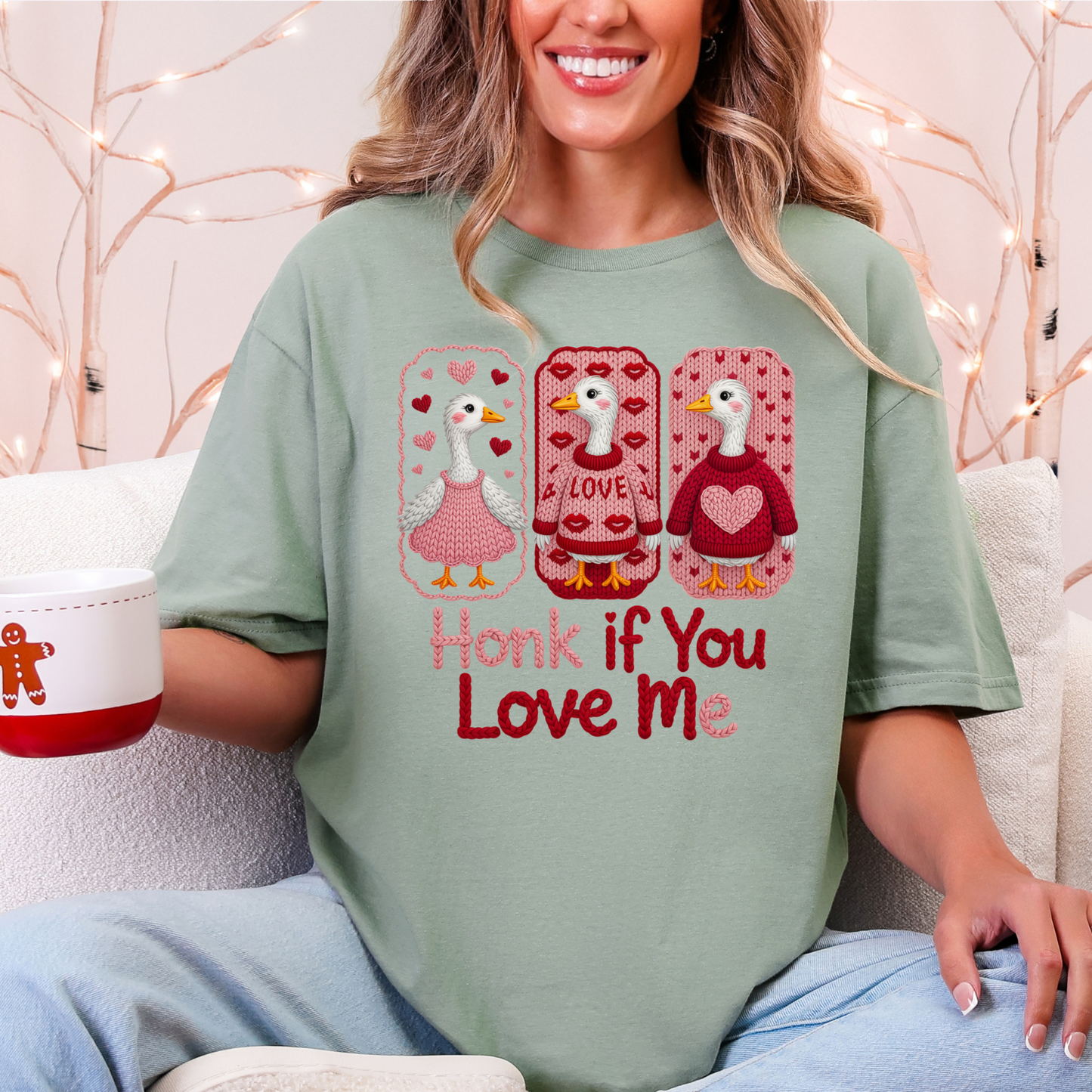 Faux Yarn Valentine Day 1 DTF Premade Gangsheet 6 Full Size Transfers