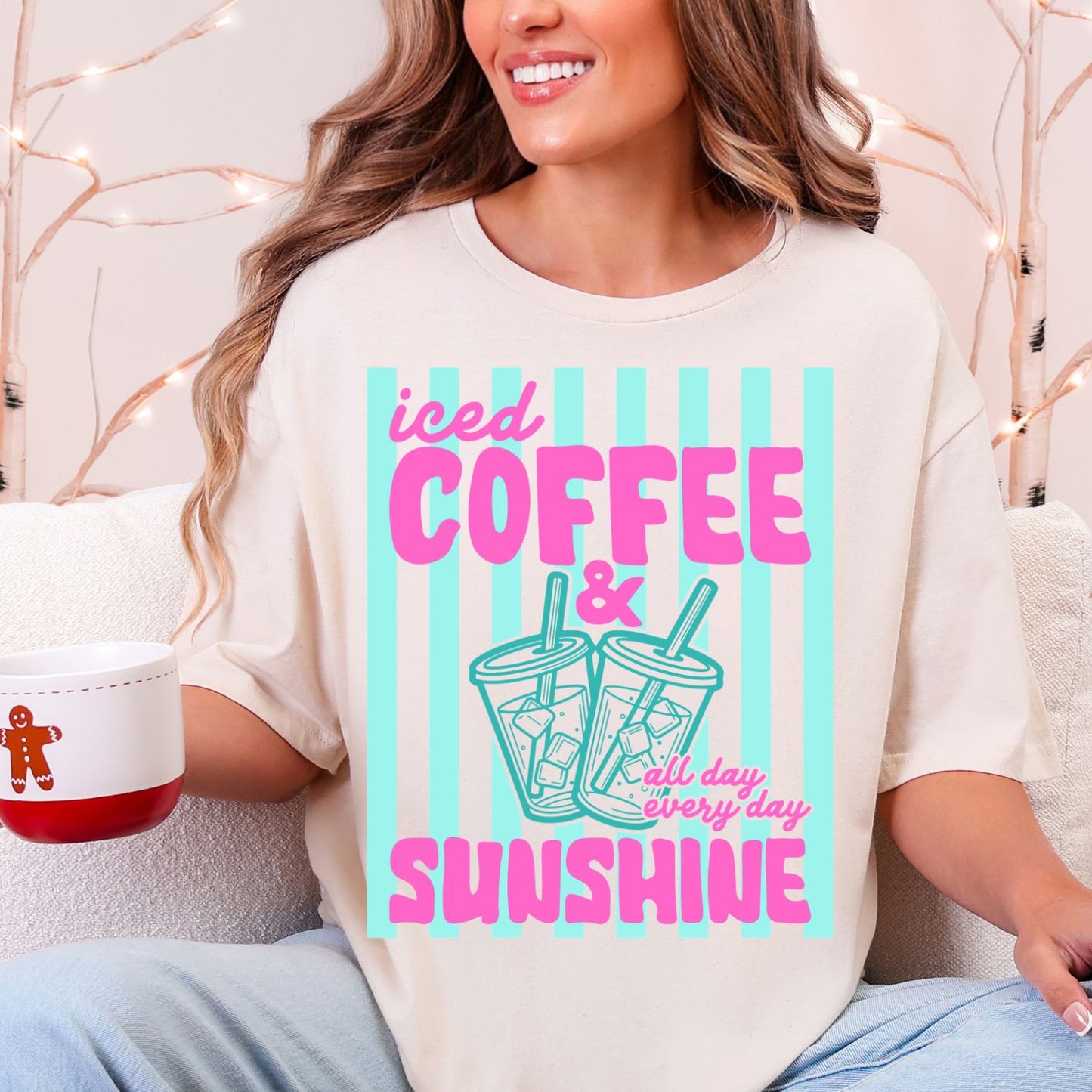 Iced Coffee Mini premade DTF gang sheet- 6 Prints