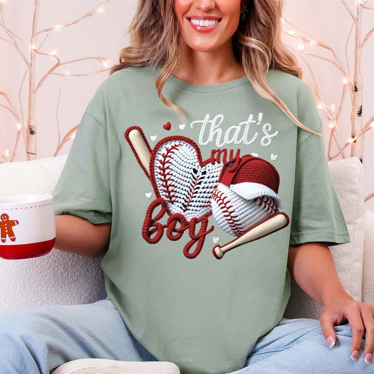 Faux Yarn Baseball Mini DTF gangsheet