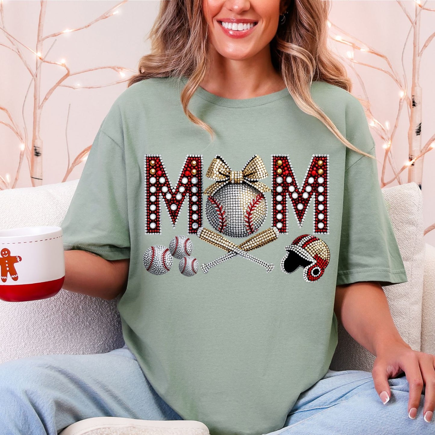 Rhinestone Baseball Mini DTF gangsheet,
