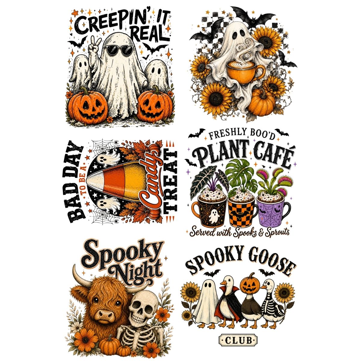Creepin it real premade DTF gang sheet-6 adult prints