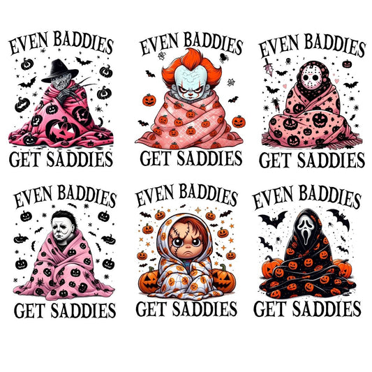 Even Baddies get Saddies mini Halloween premade DTF gang sheet-6 adult prints