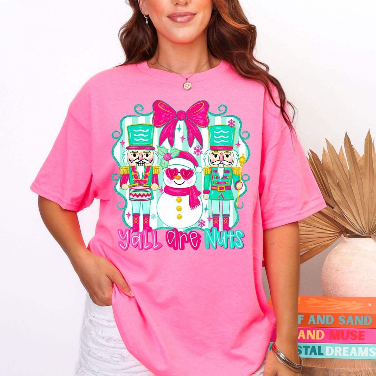 Pink Brushstroke Christmas premade DTF Gangsheet