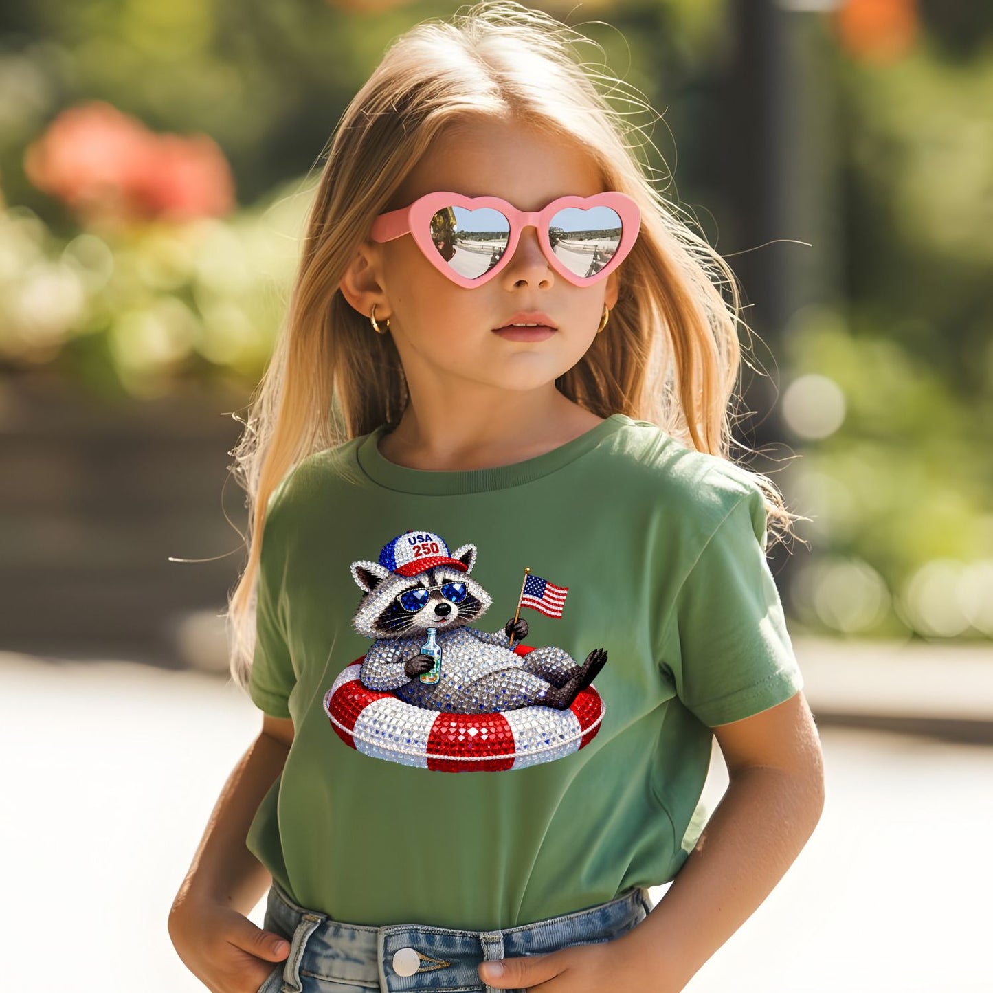 4th Of July Bear Youth premade DTF gang sheet- 12 prints