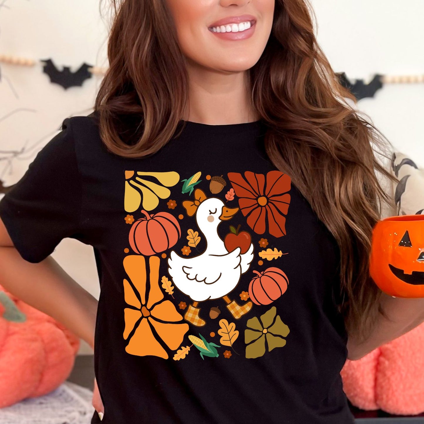 Fall Goose Premade Gangsheet 12 Full Size Transfers Ready to Press DTF Transfer Hot Peel Halloween Design for Heat Press Application