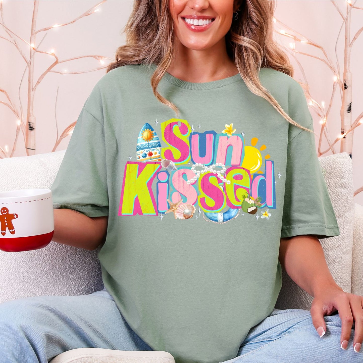 Preppy Coastal Summer premade DTF gang sheet- 10 prints