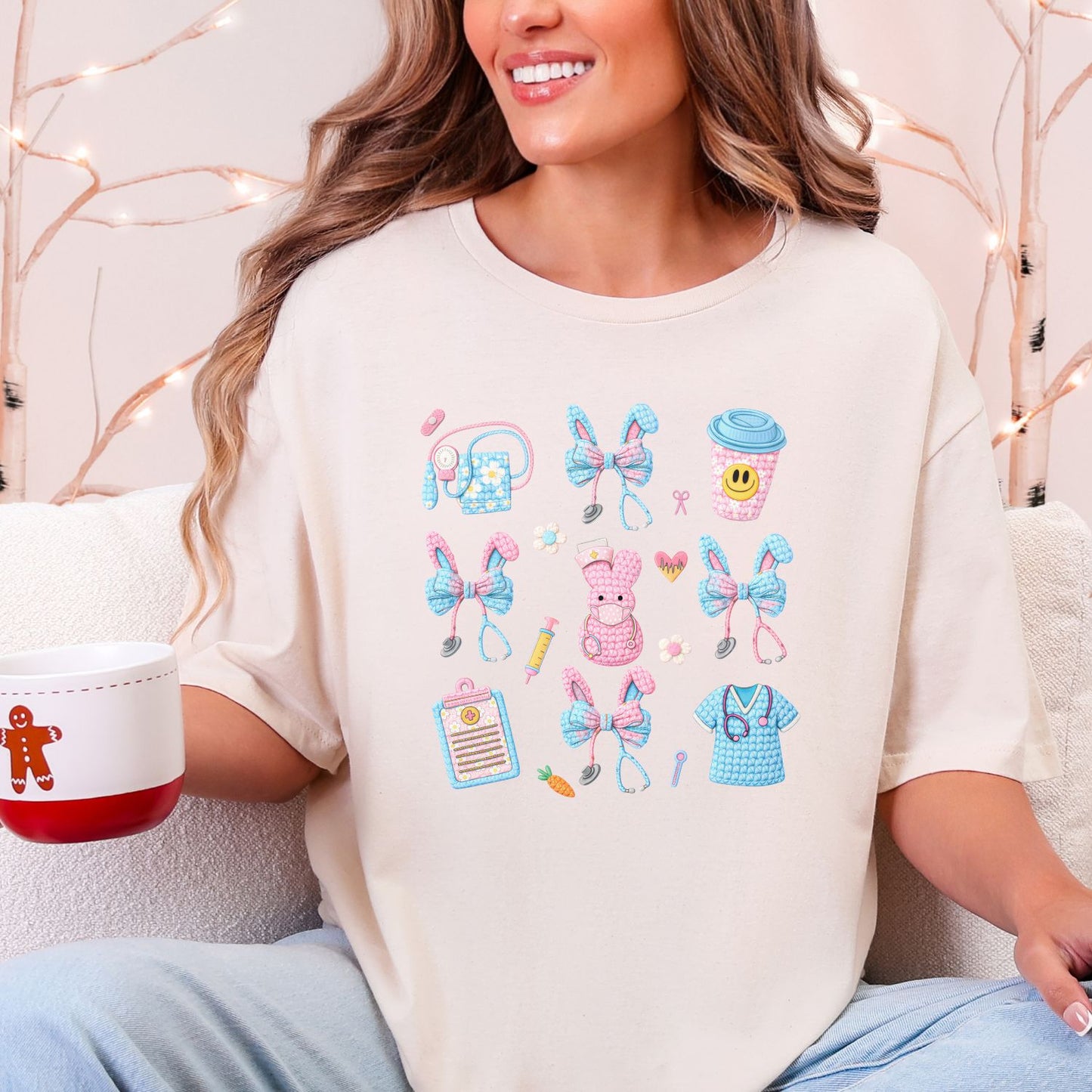 Yarn Easter Nurse Premade Gangsheet 6 Full Size Transfers