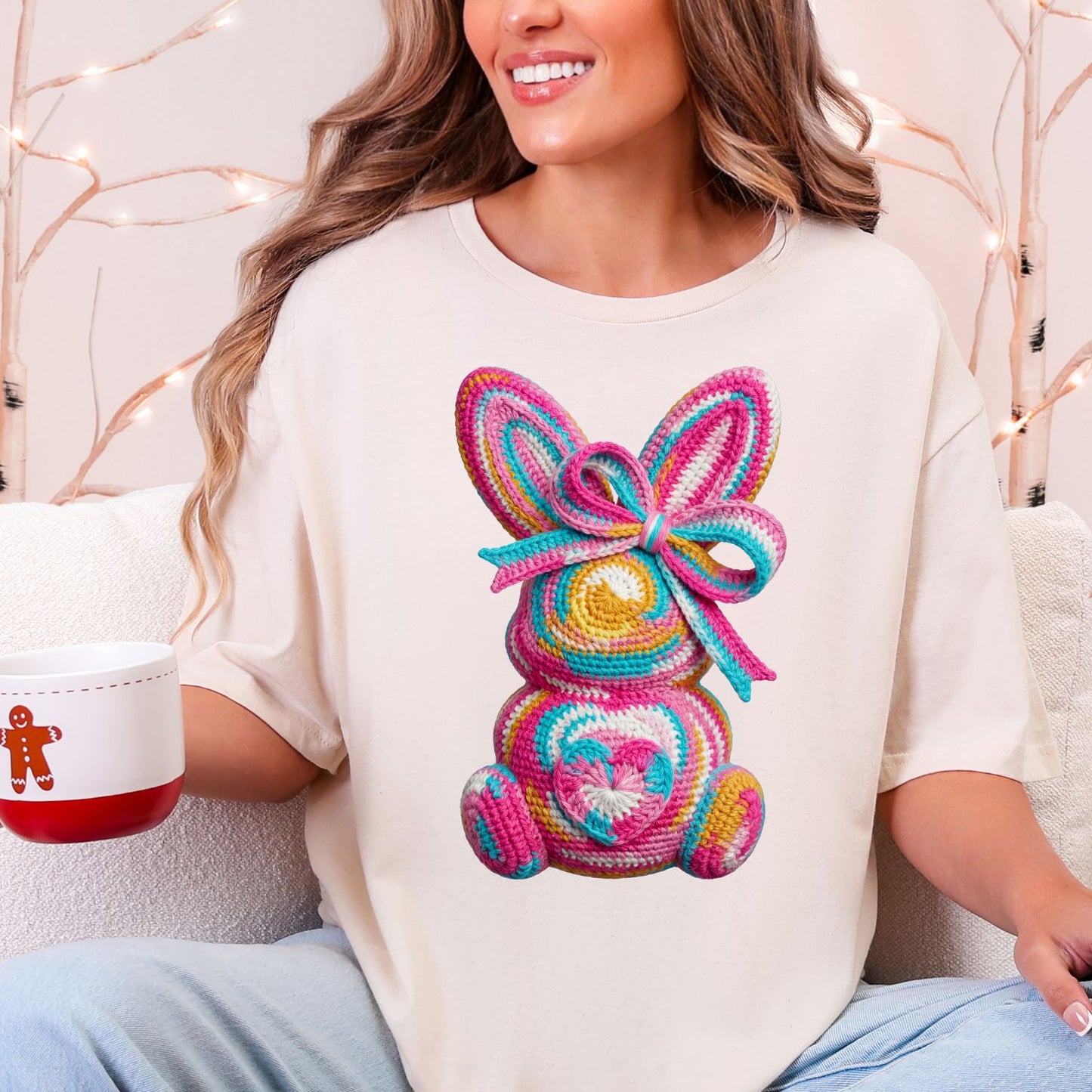 Yarn Easter bunny Premade Gangsheet 15 Full Size Transfers