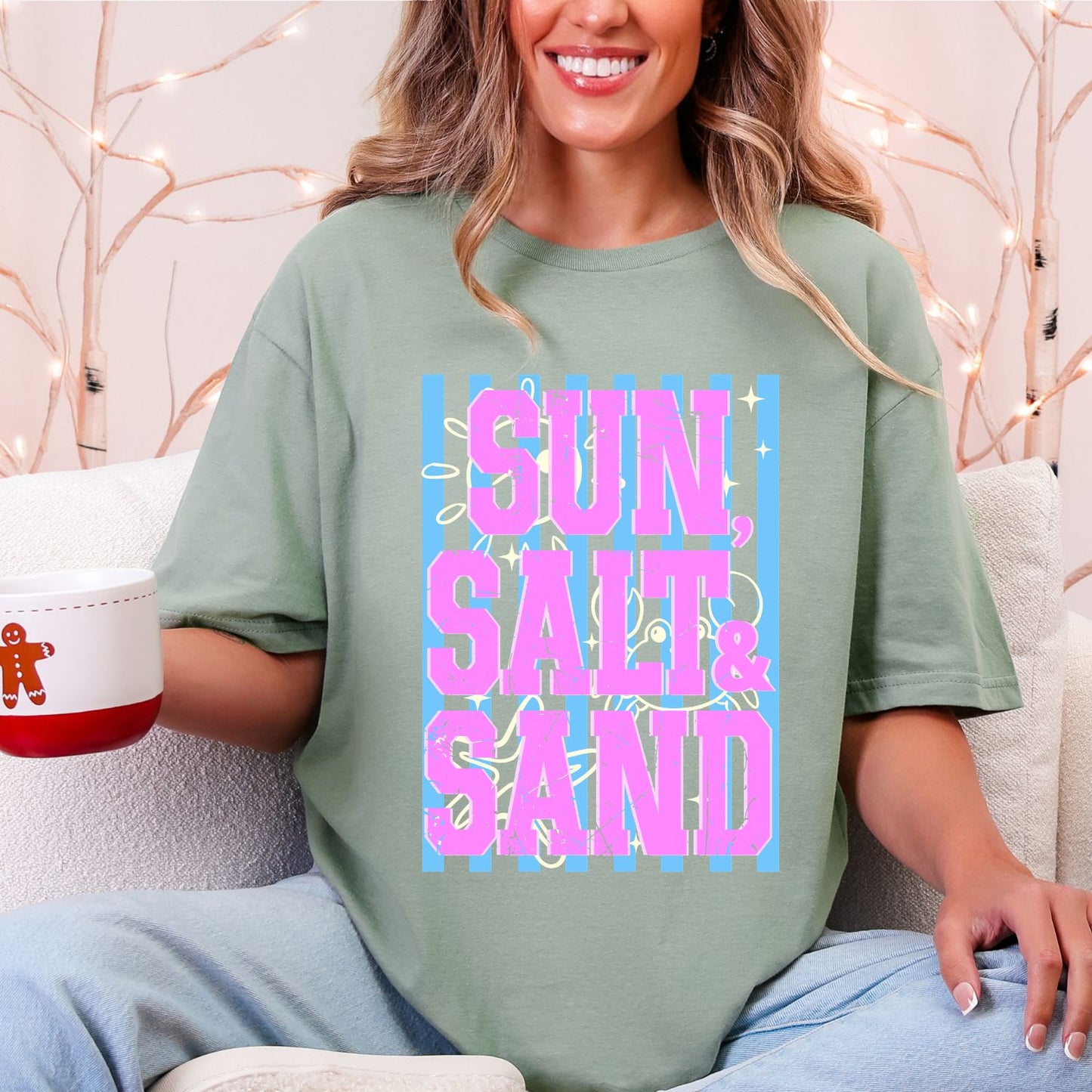 Summer Preppy Stripe premade DTF gang sheet- 10 prints