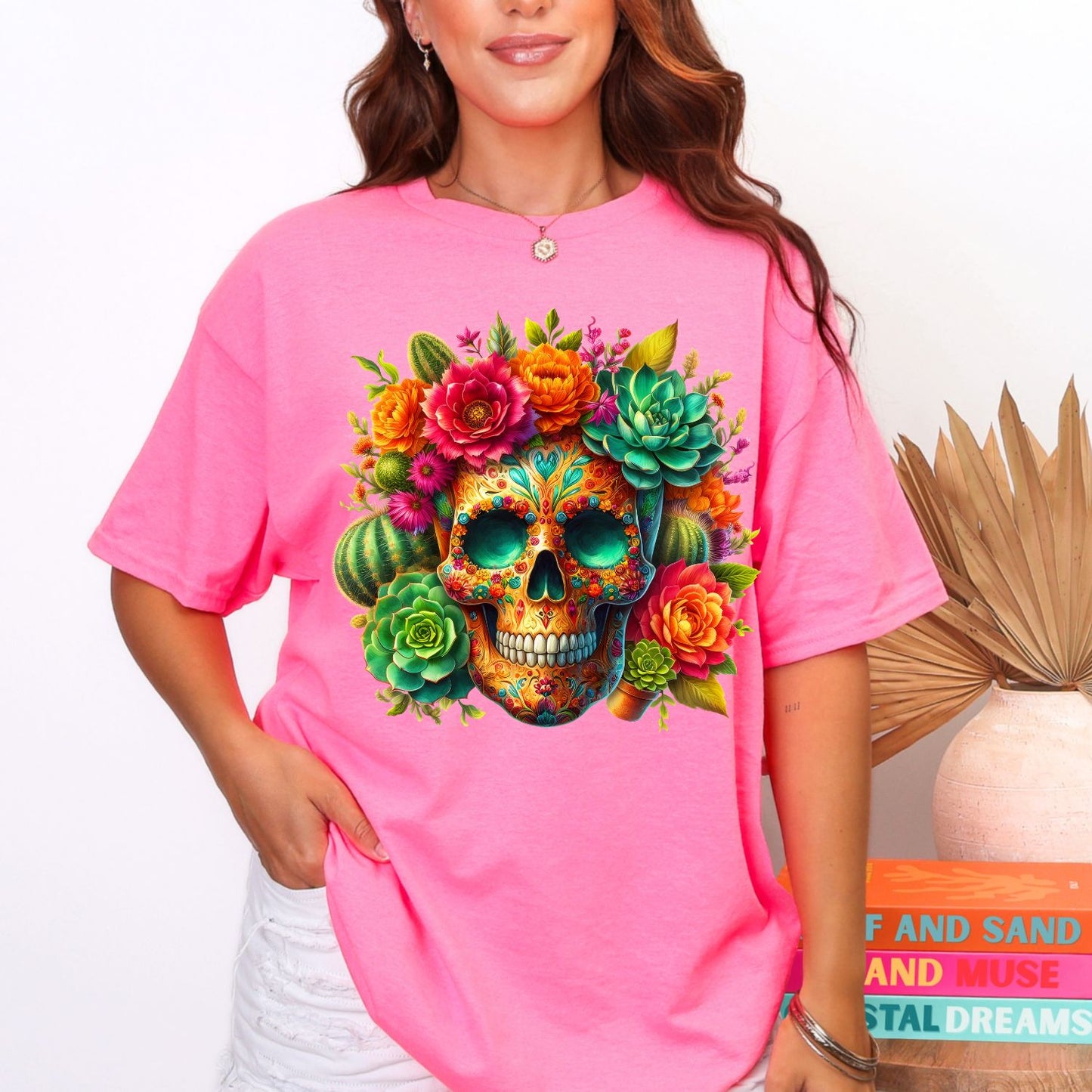 Day of the Dead, Floral Sugar Skull & La Catrina Art, Day of the Dead, premade DTF gang sheet- 12 adult prints (Copy)