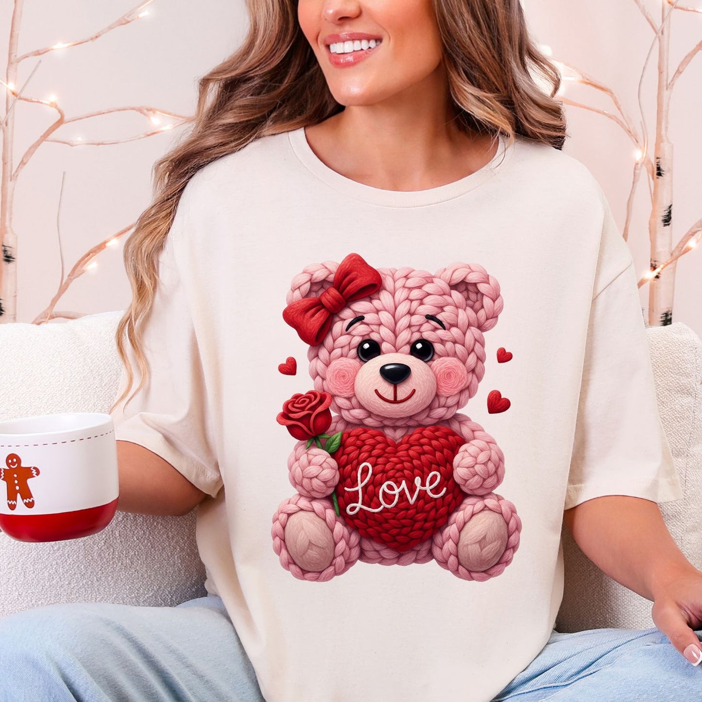 Crochet Valentine Day DTF Premade Gangsheet 15 Youth Size Transfers