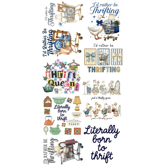 I'd Rather be thrifting premade DTF gang sheet-10 adult prints