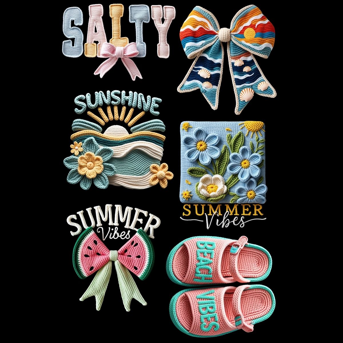 Summer Faux Yarn DTF Bundle