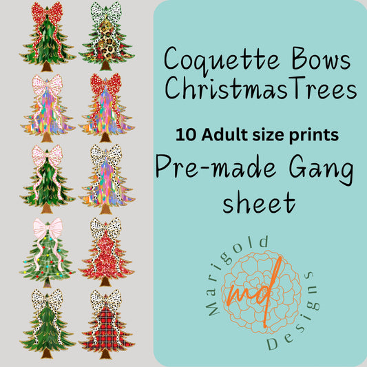 Coquette Bows Christmas Trees