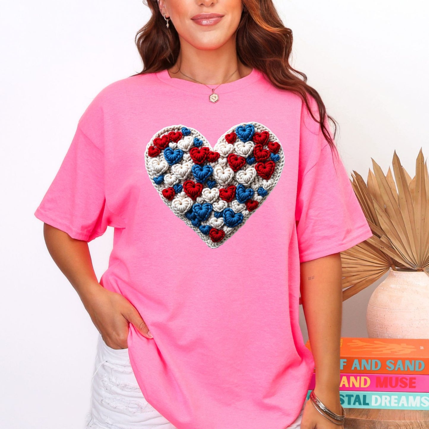 4th of July Yarn Premade Gangsheet 12 Full Size Transfers