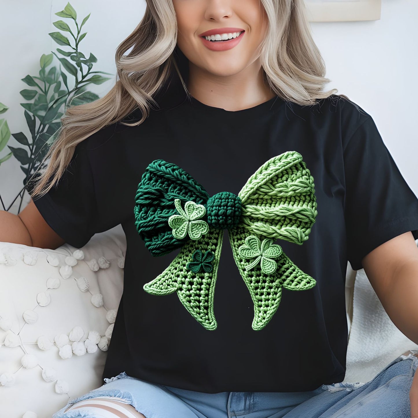 Crochet St. Patricks Day DTF Premade Gangsheet 8 Full Size Transfers