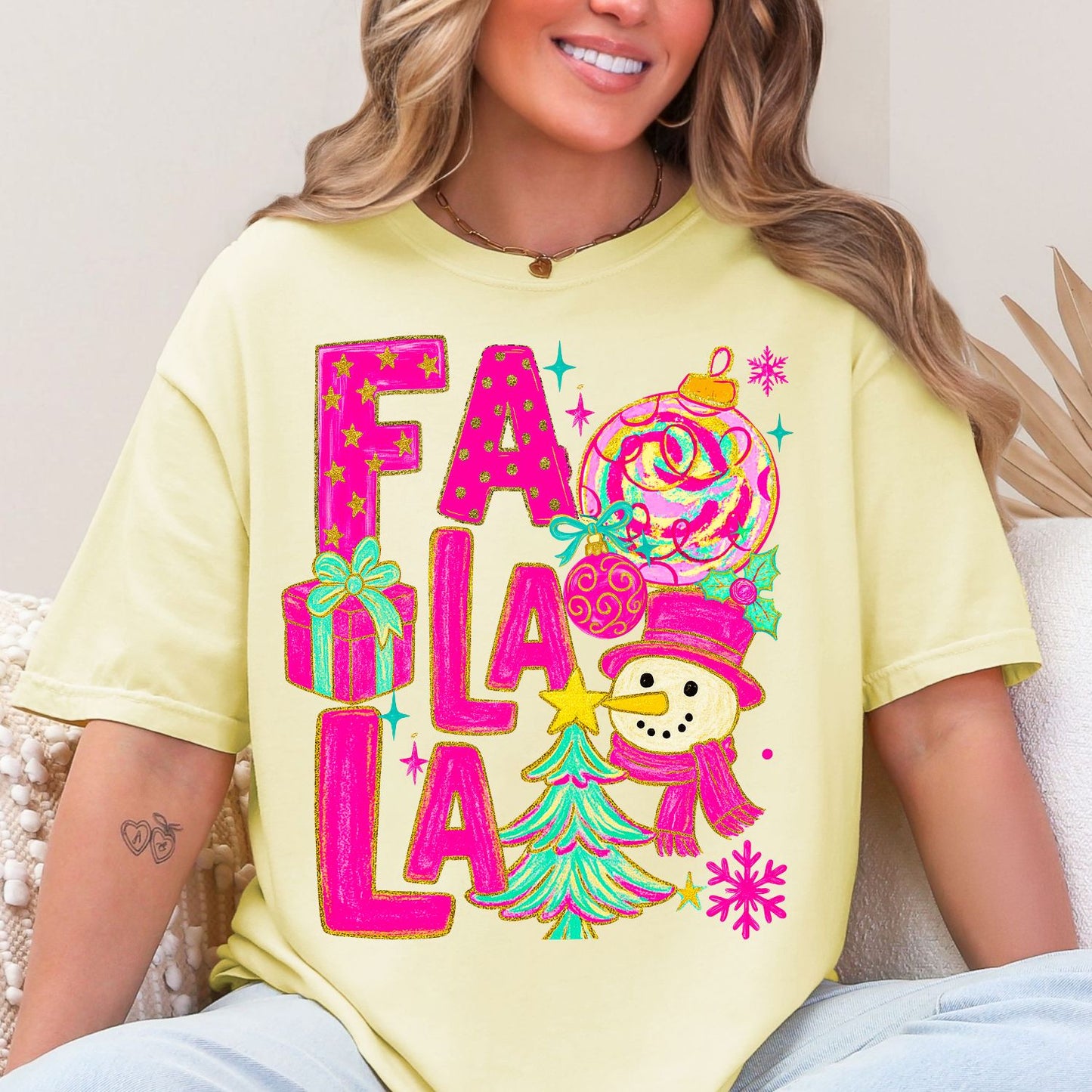 Pink Brushstroke Christmas premade DTF Gangsheet