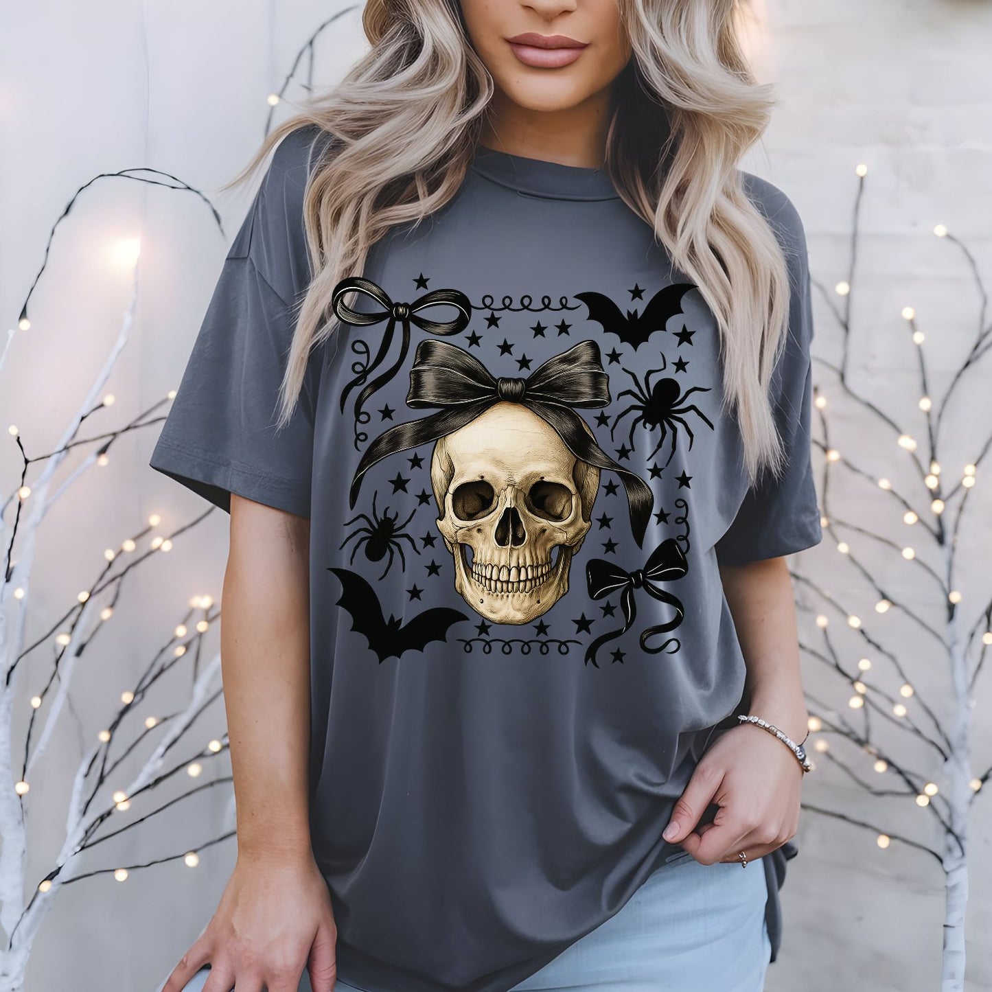 Coquette Halloween Skull Premade Gangsheet 6 Full Size Transfers