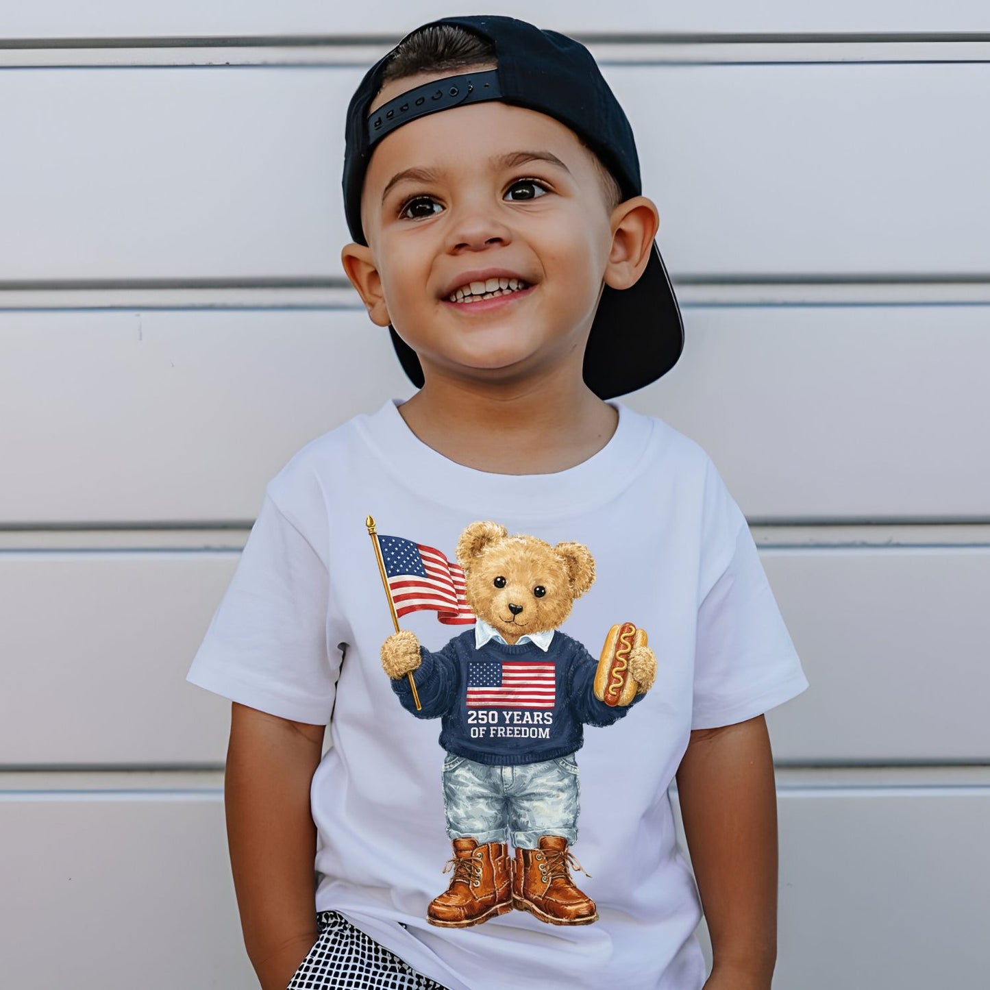 4th Of July Bear Youth premade DTF gang sheet- 12 prints