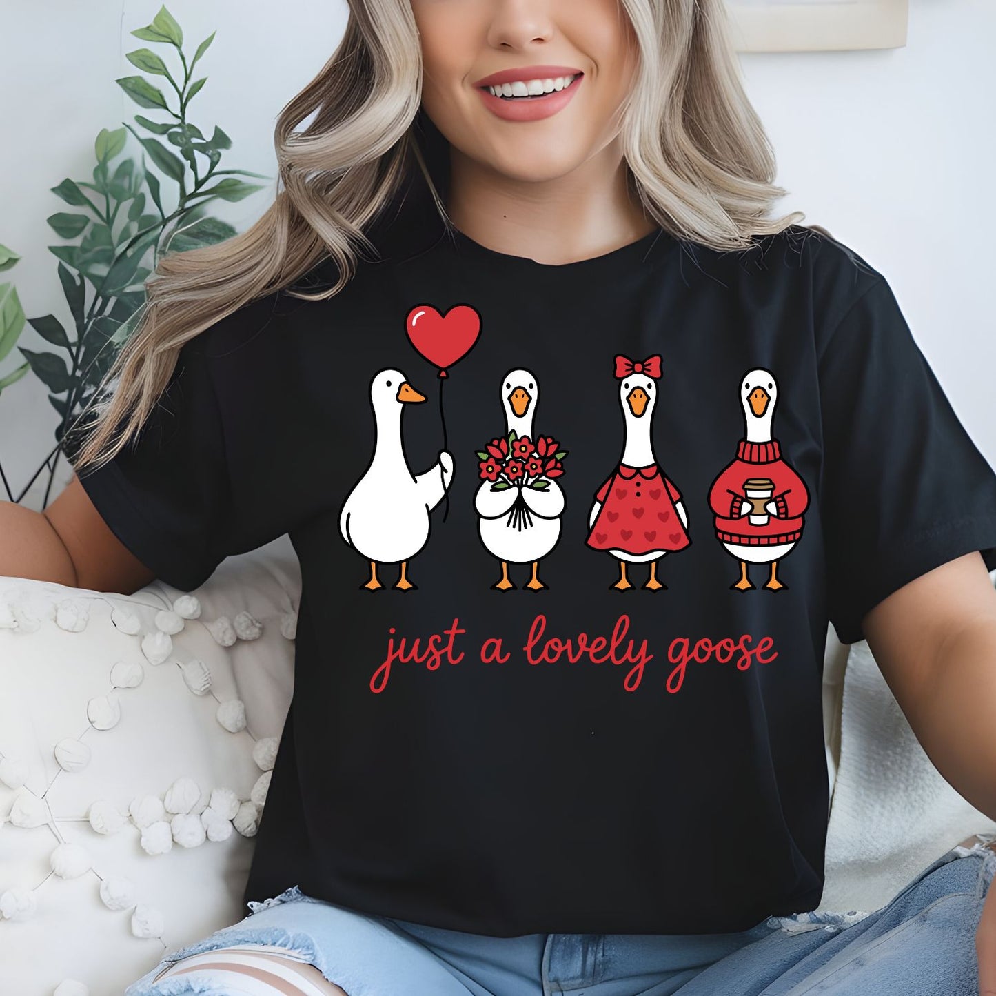 Valentine Day Silly Goose DTF Premade Gangsheet 10 Full Size Transfers