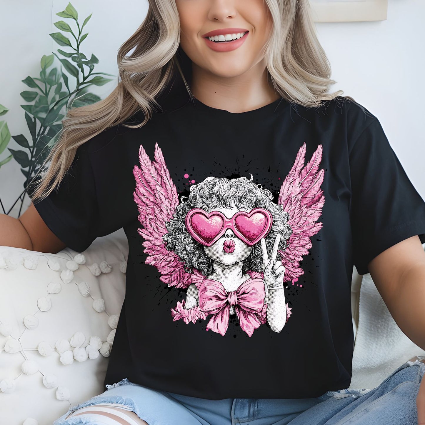 Valentine's Day Cupid DTF Premade Gangsheet 6 Full Size Transfers