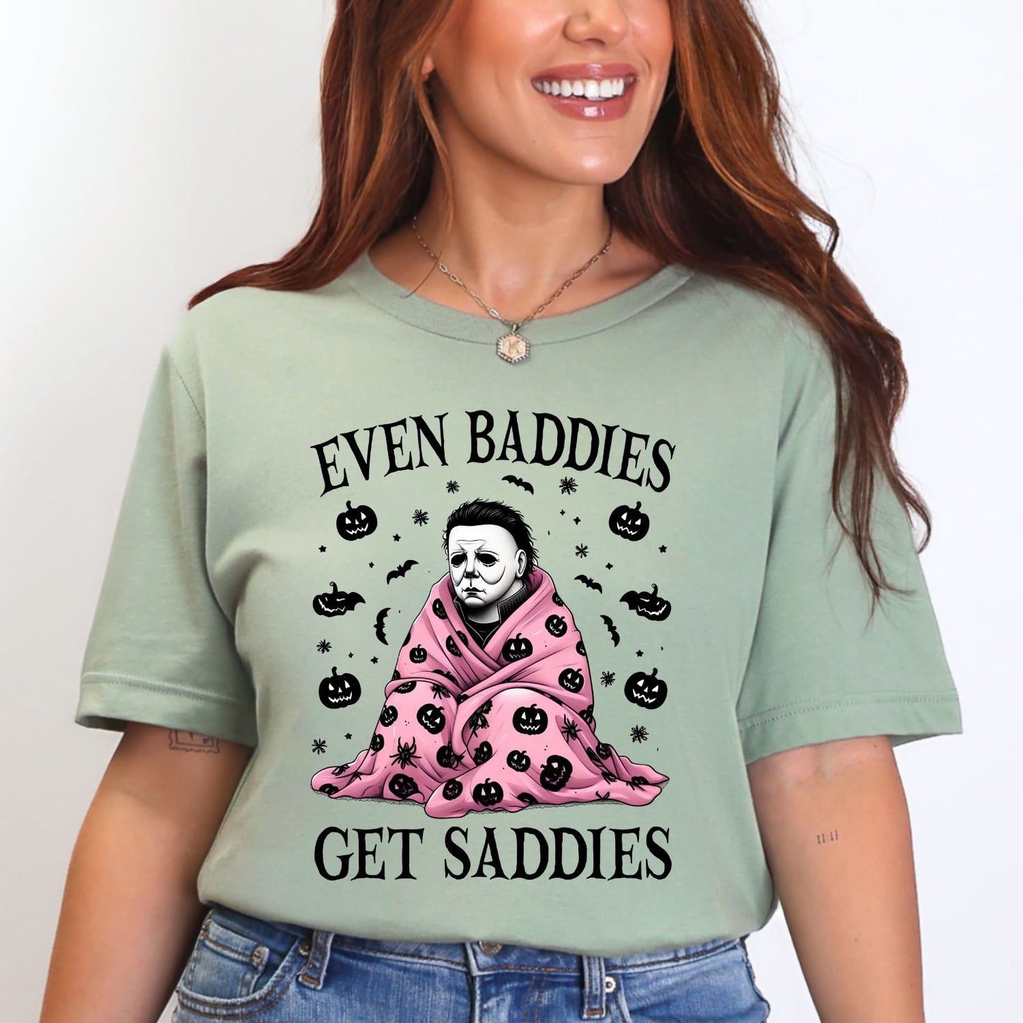 Even Baddies Get Saddies DTF Bundle, Halloween Prints, Halloween Transfers, Killer Halloween transfers, Spooky heat transfers,Halloween gang