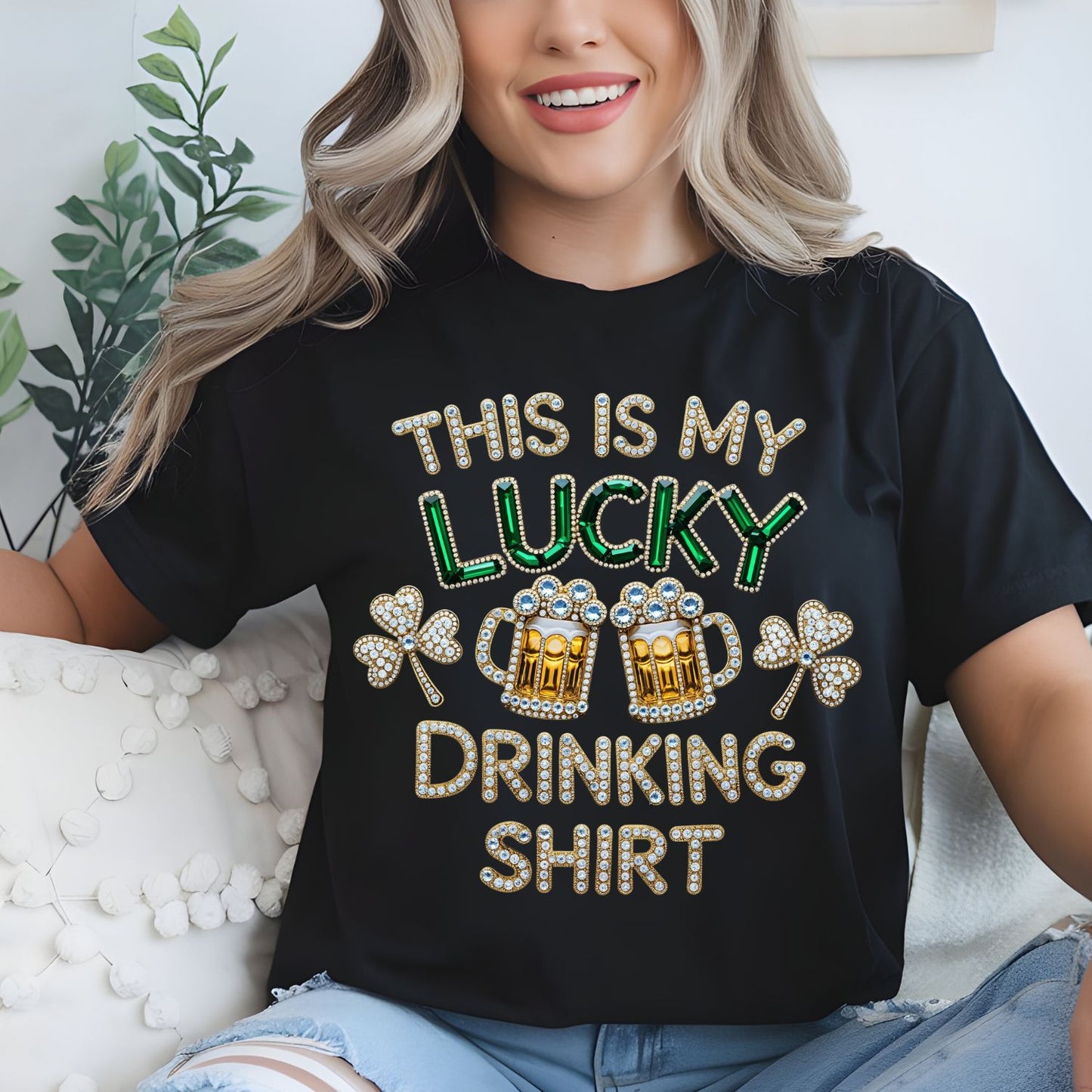 St Patrick's Rhinestone premade DTF gang sheet-6 adult prints
