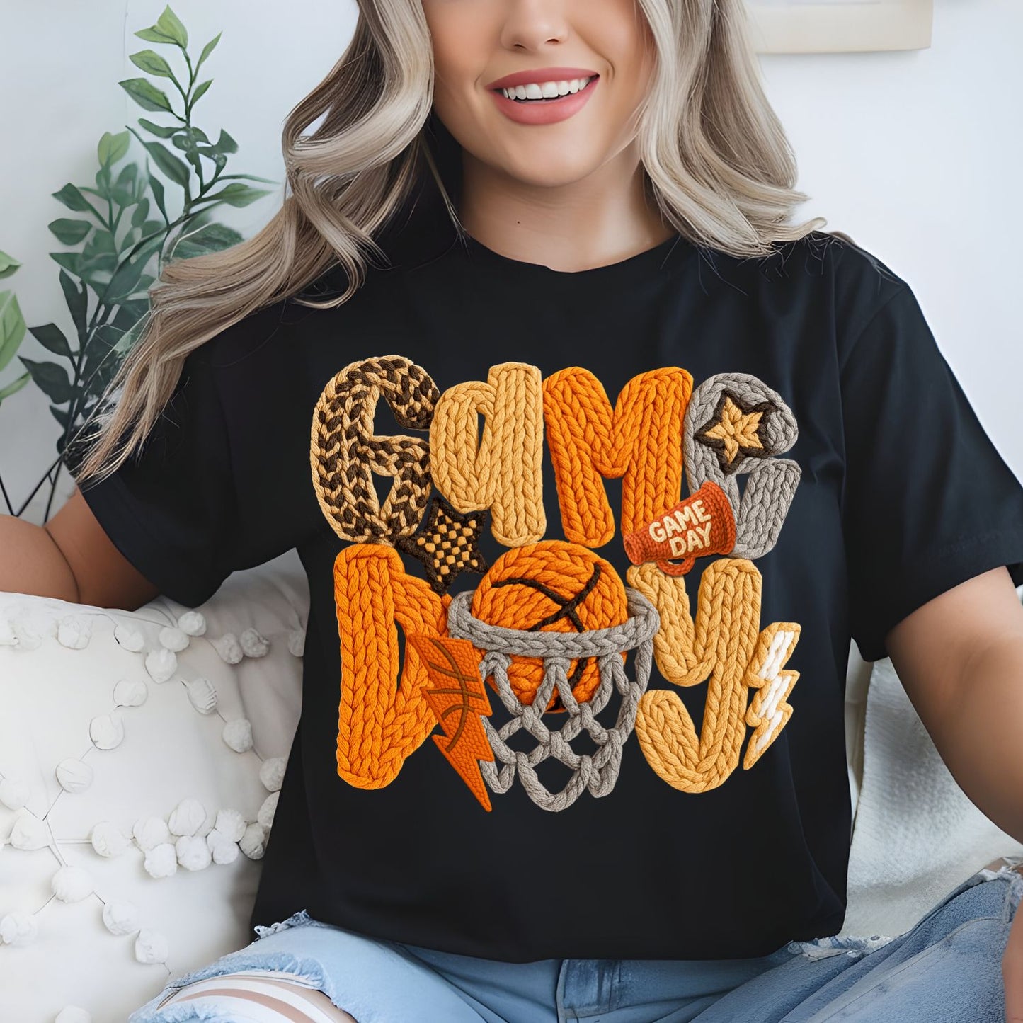 Yarn Basketball DTF Premade Gangsheet 6 Full Size Transfers