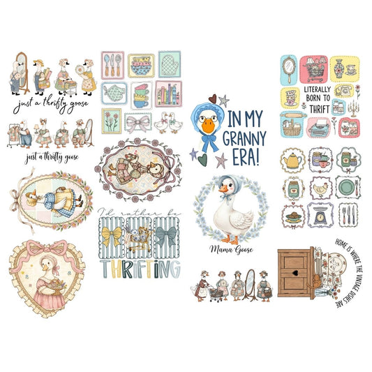 Thrifty Goose premade DTF gang sheet-13 adult prints