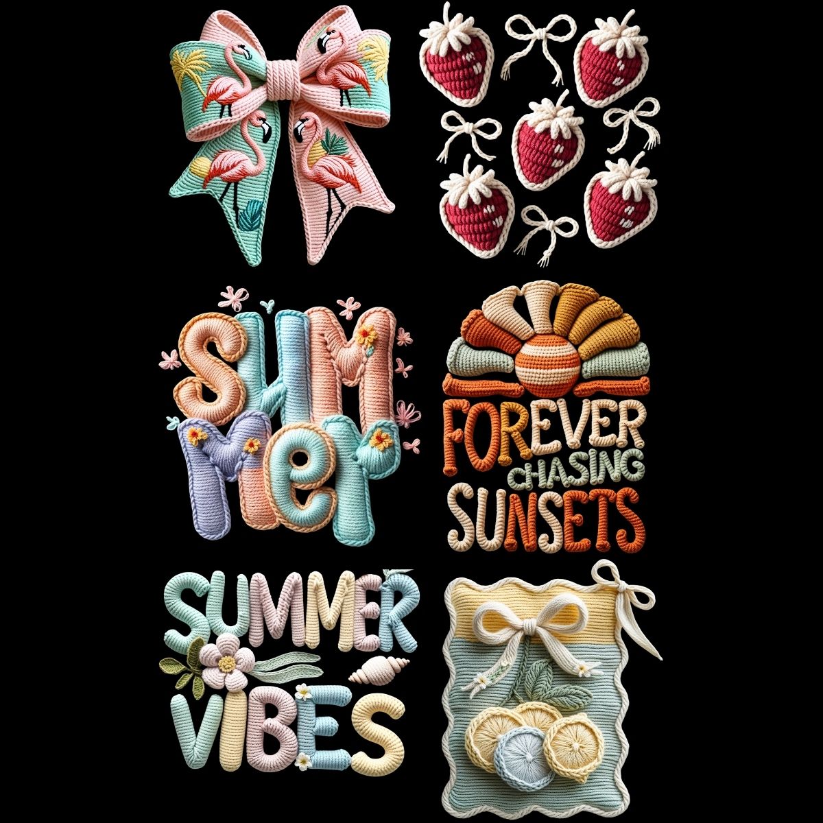 Summer Faux Yarn DTF Bundle