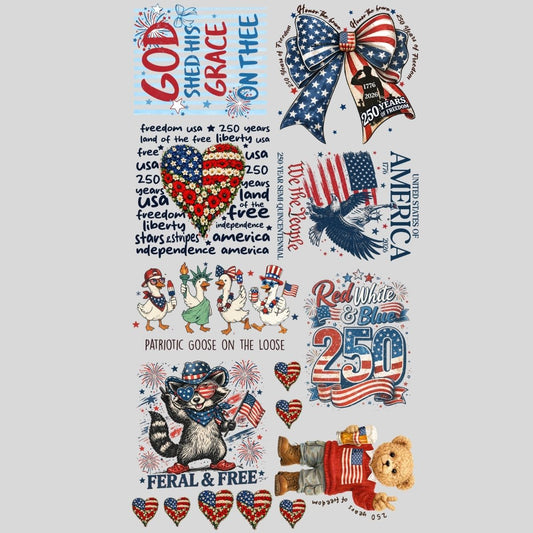 4th of July Premade Gangsheet