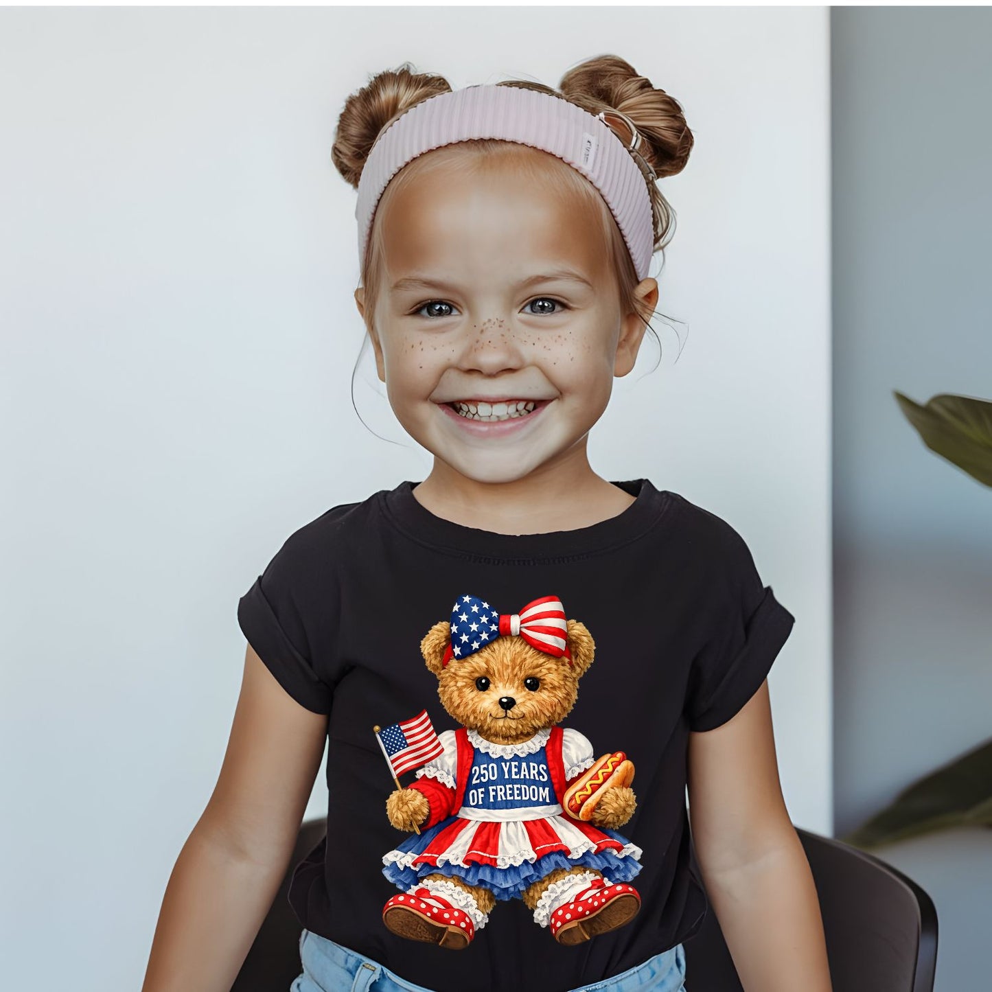 4th Of July Bear Youth premade DTF gang sheet- 12 prints