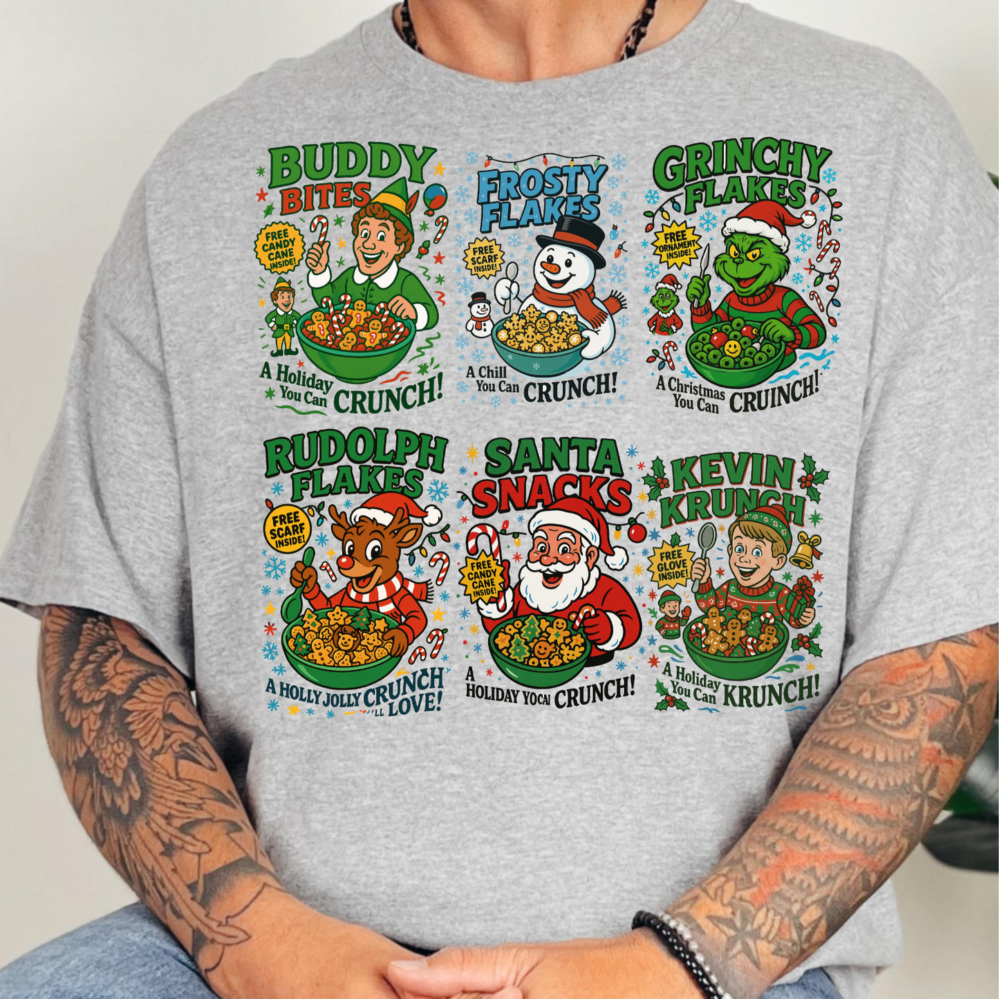 Funny Christmas Cereal Premade DTF gang sheet-6 Adults print