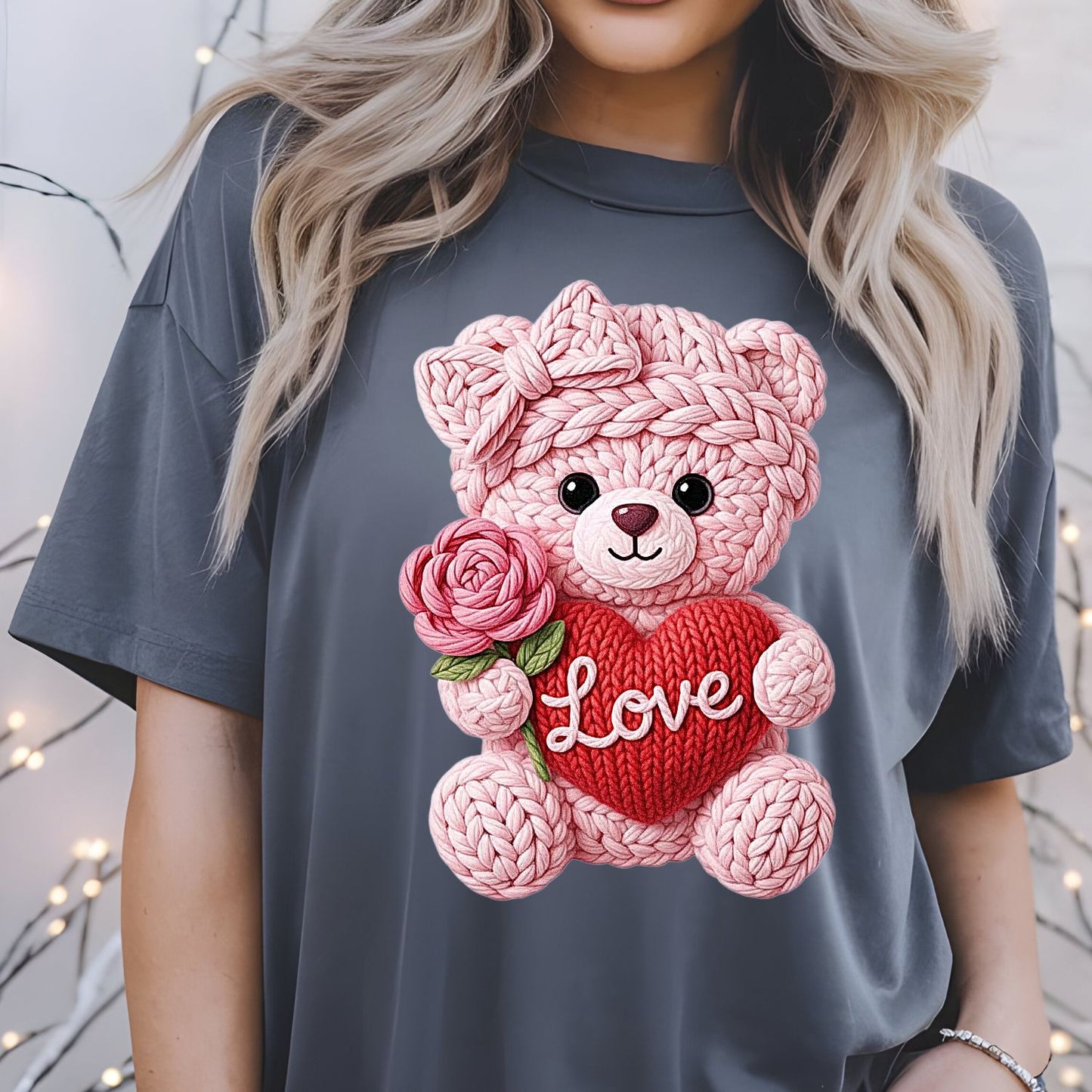 Yarn Valentine Day DTF Premade Gangsheet 12 Full Size Transfers