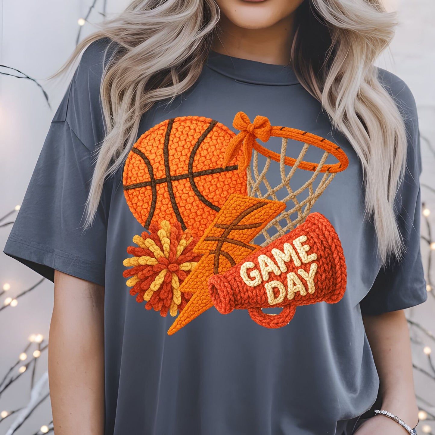 Yarn Basketball DTF Premade Gangsheet 6 Full Size Transfers