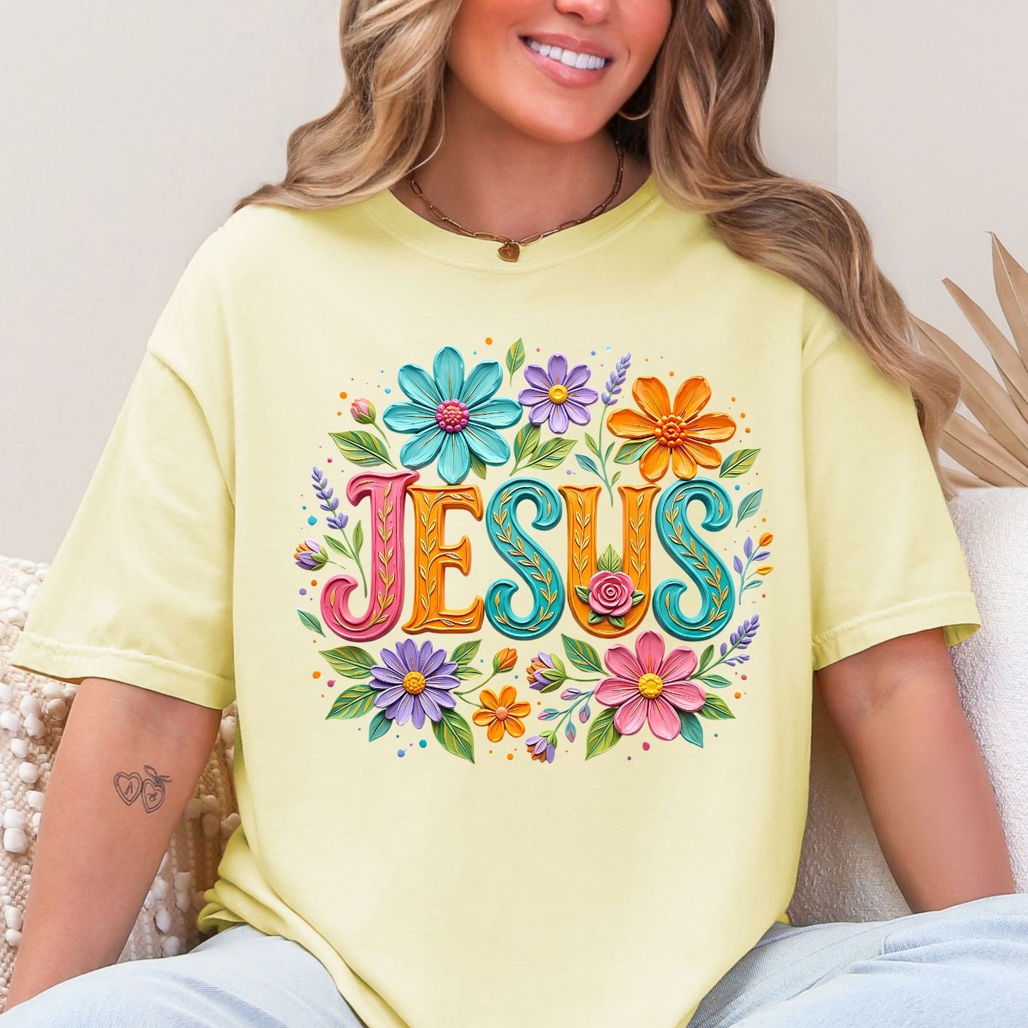 Faith Floral Premade Gangsheet 10 Transfers