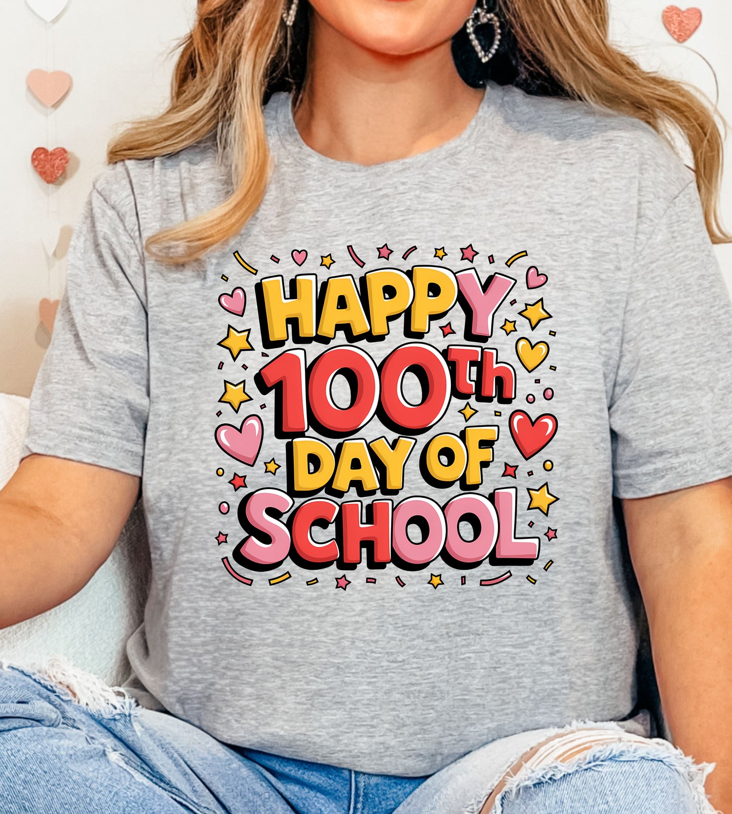 100 Days of School DTF Gangsheet, Premade DTF gangsheet
