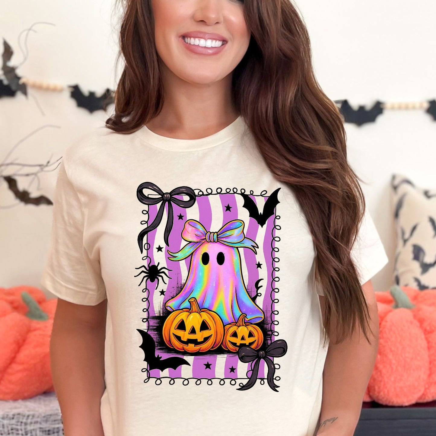 Iridescent Ghost prints, Coquette Halloween Design, Trendy Halloween Transfers, Horror Movie, Girly Halloween, Cute Ghost, Pumpkin Transfers