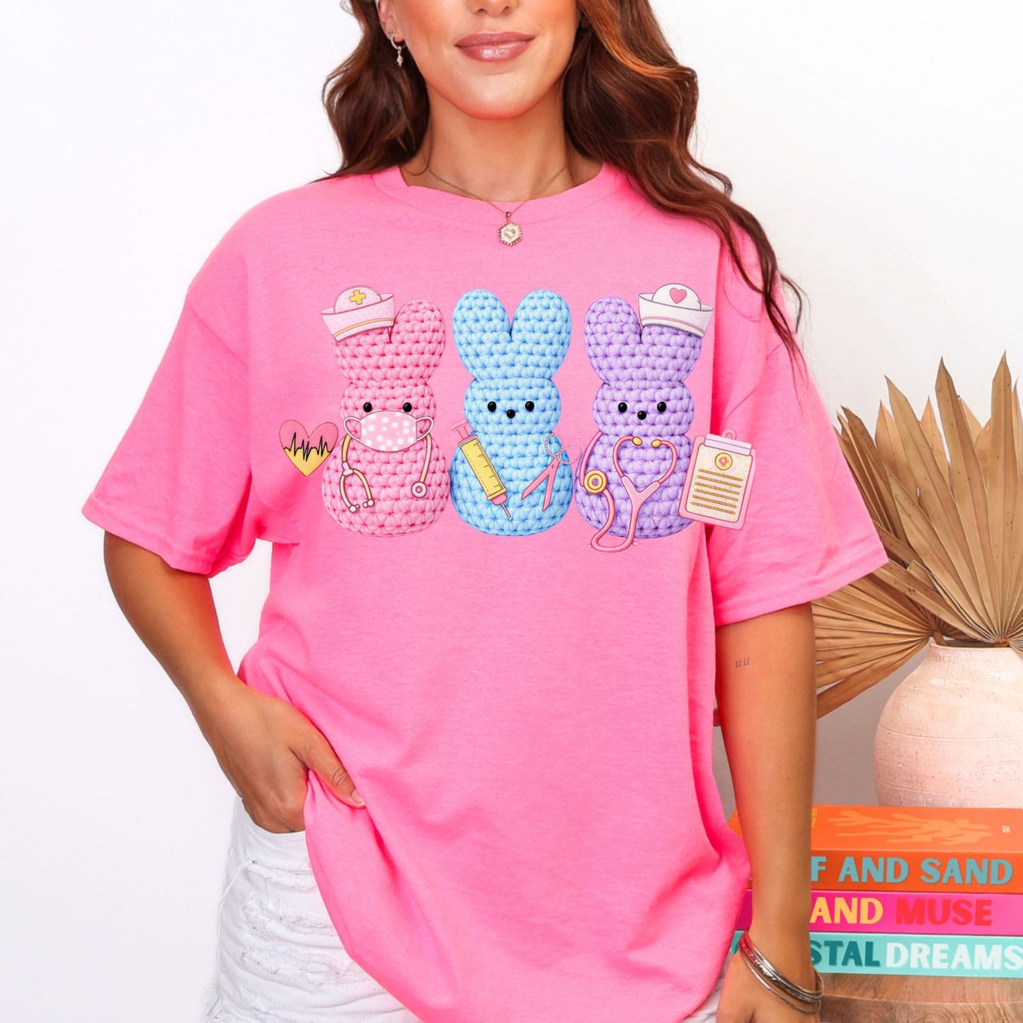 Yarn Easter Nurse Premade Gangsheet 6 Full Size Transfers