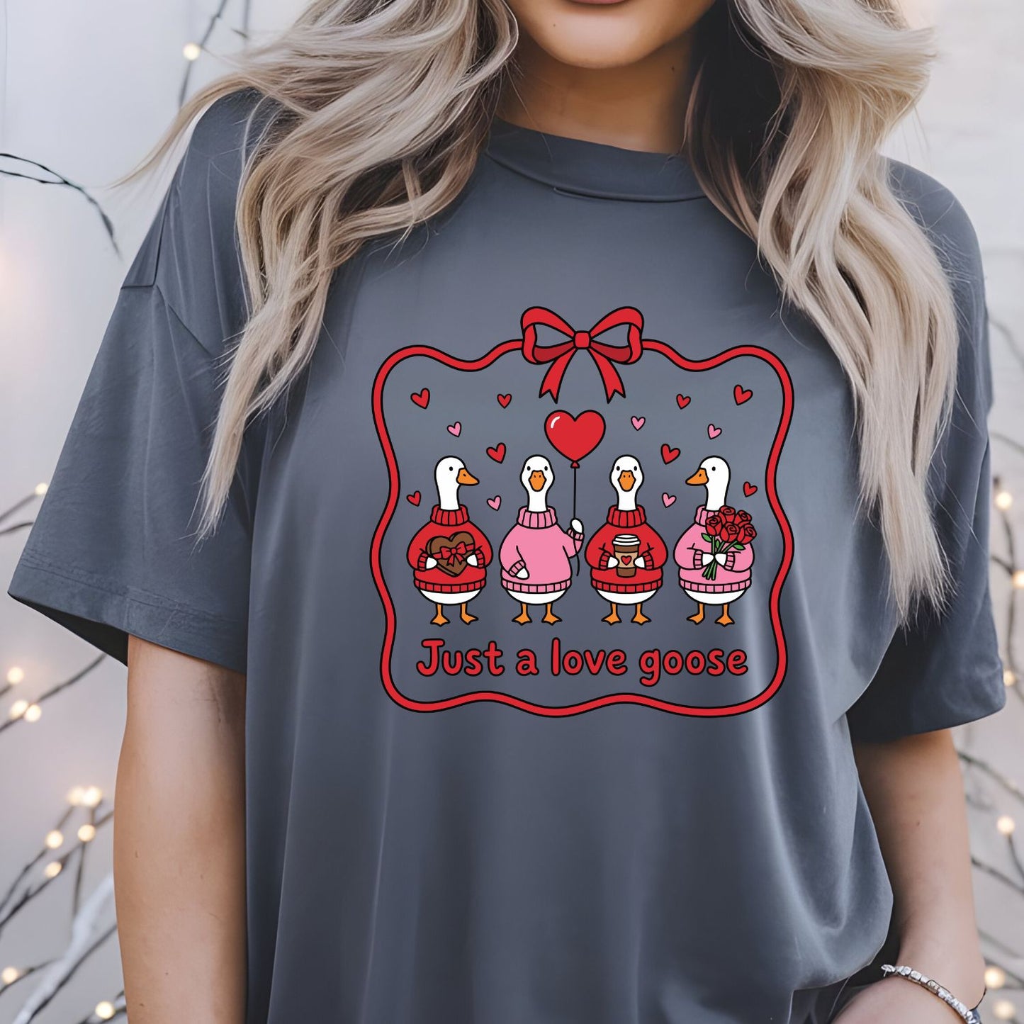 Valentine Day Silly Goose DTF Premade Gangsheet 10 Full Size Transfers