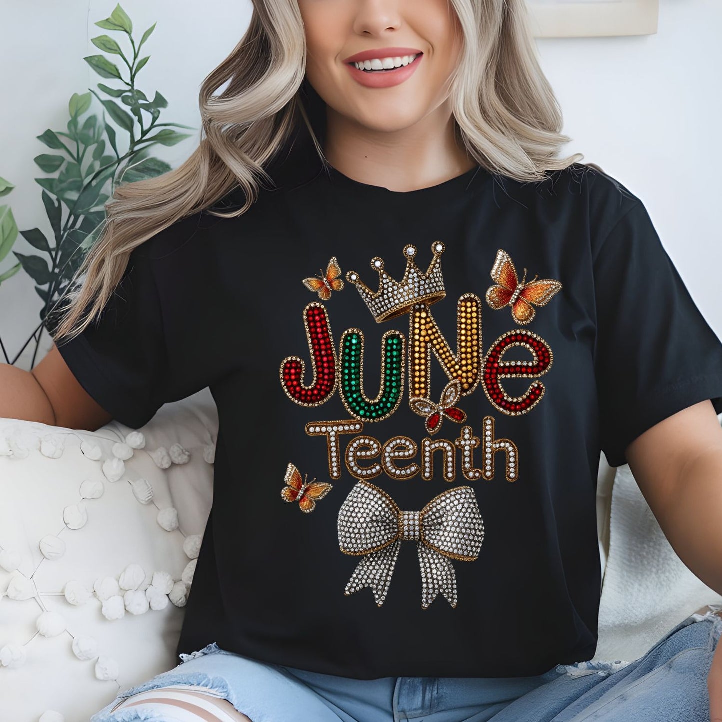 Juneteenth Rhinestone Mini premade DTF gang sheet- 12prints