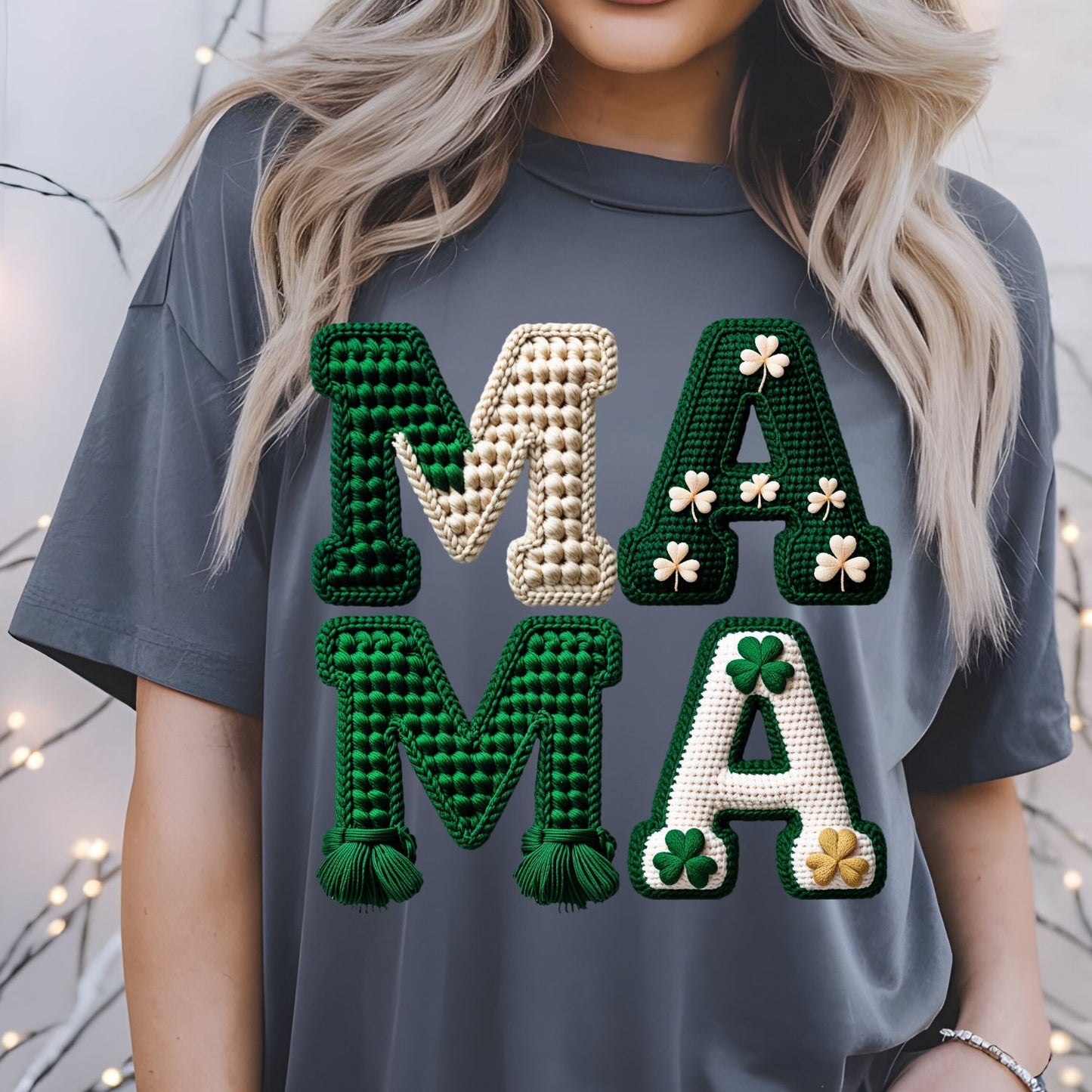 Crochet St. Patricks Day DTF Premade Gangsheet 8 Full Size Transfers