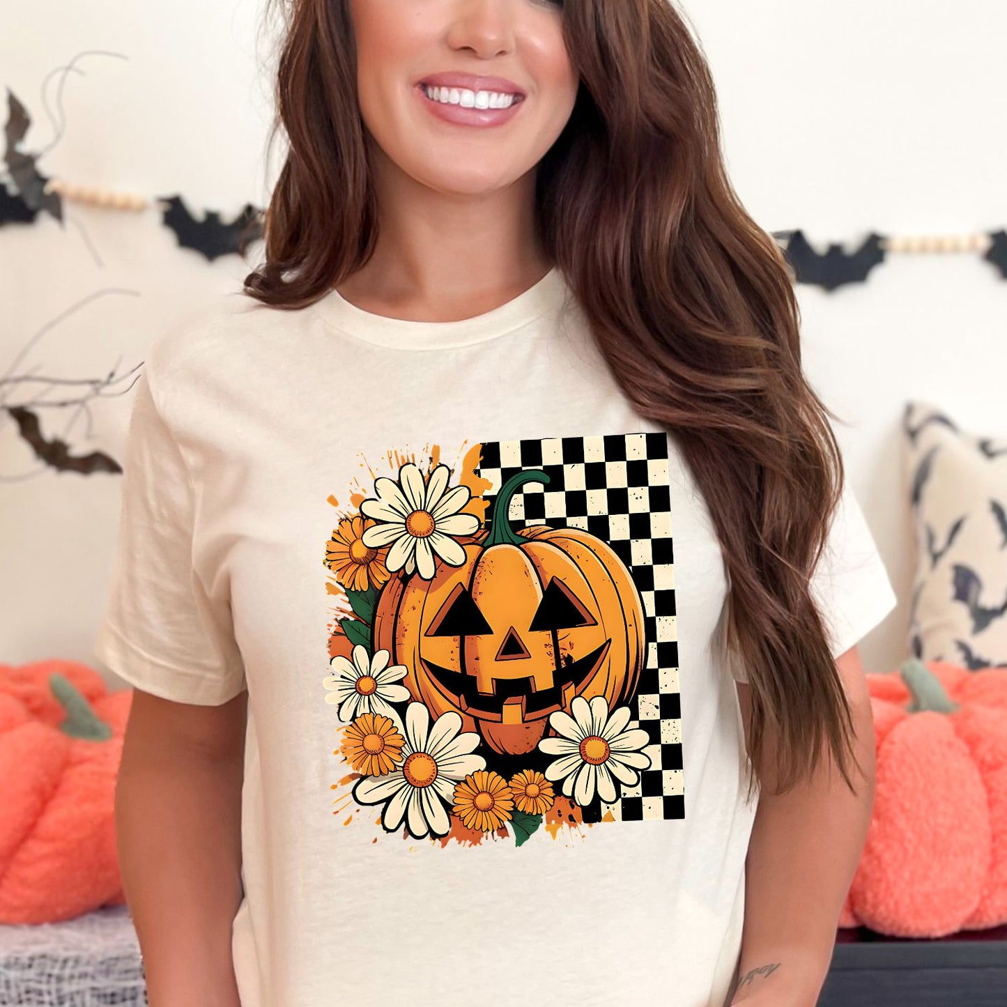 Floral Ghost Premade Gangsheet 12 Full Size Transfers Ready to Press DTF Transfer