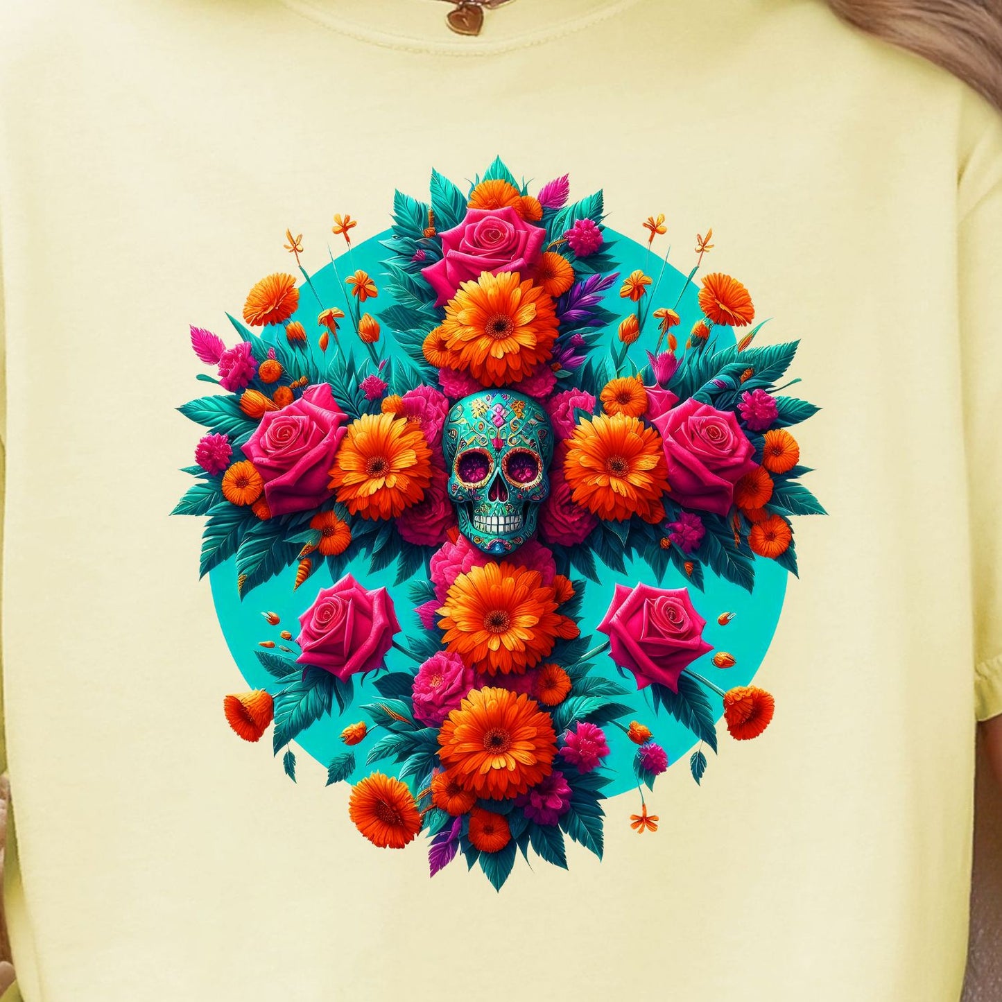 Day of the Dead, Floral Sugar Skull & La Catrina Art, Day of the Dead, premade DTF gang sheet- 12 adult prints (Copy)