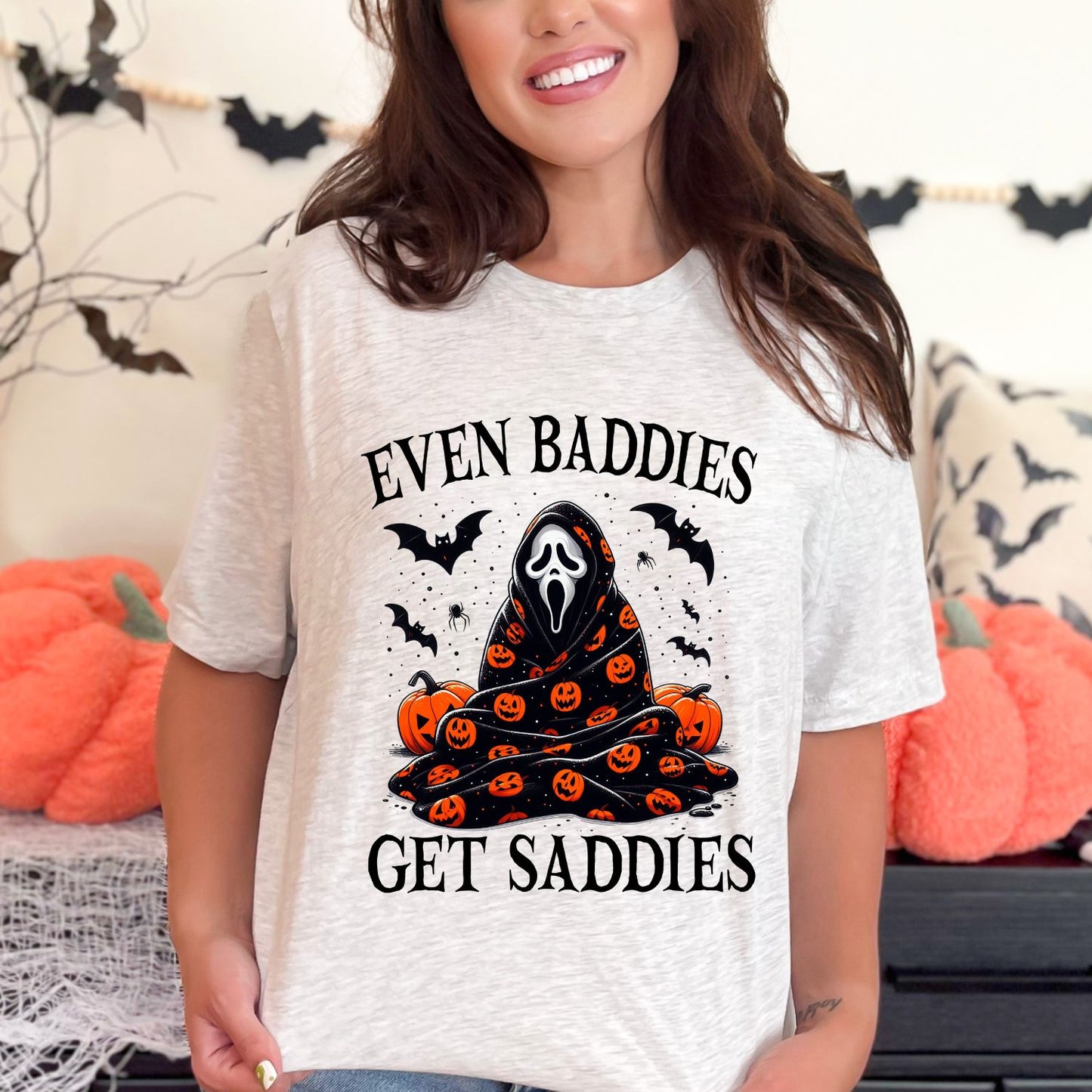 Even Baddies Get Saddies DTF Bundle, Halloween Prints, Halloween Transfers, Killer Halloween transfers, Spooky heat transfers,Halloween gang