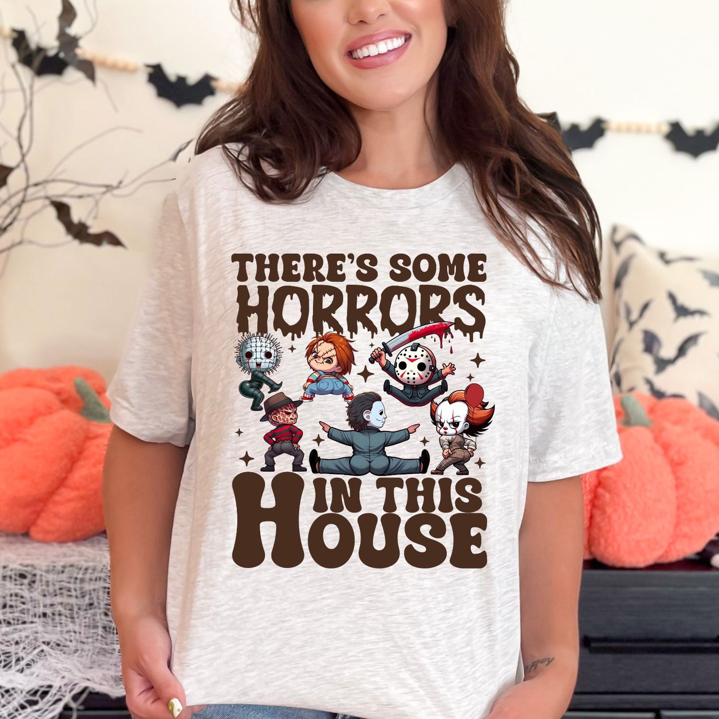 There's some Horrors in the House premade DTF gang sheet, Halloween Prints, Halloween Transfers, Killer Halloween transfers,Spooky transfers
