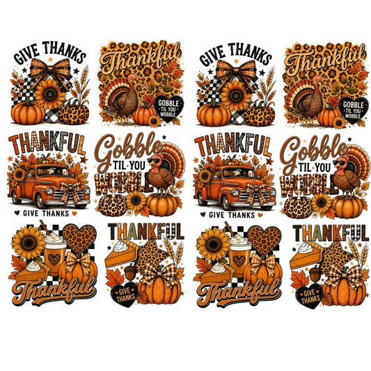 Thanksgiving premade DTF Gangsheet