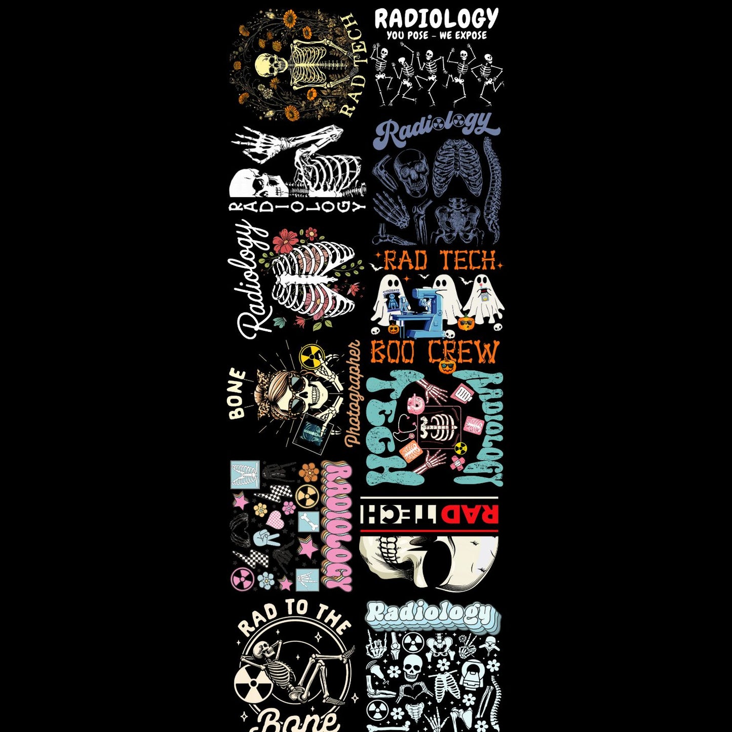 Radiology premade DTF Gangsheet