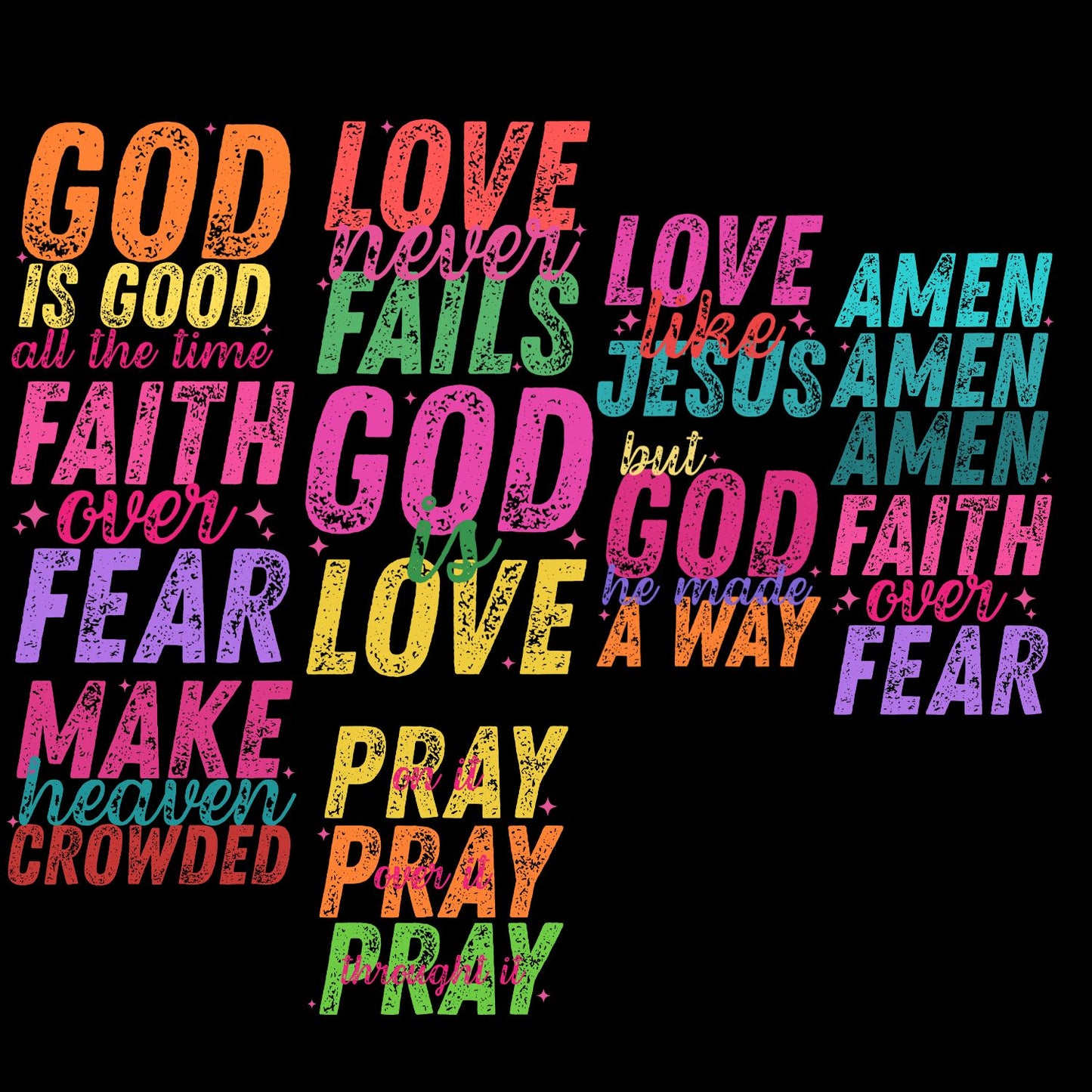 Faith Neon premade DTF gang sheet-10 adult prints